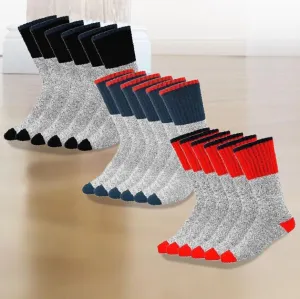 9-Pairs: Insulated Men's Thermal Cold Weather Crew Socks
