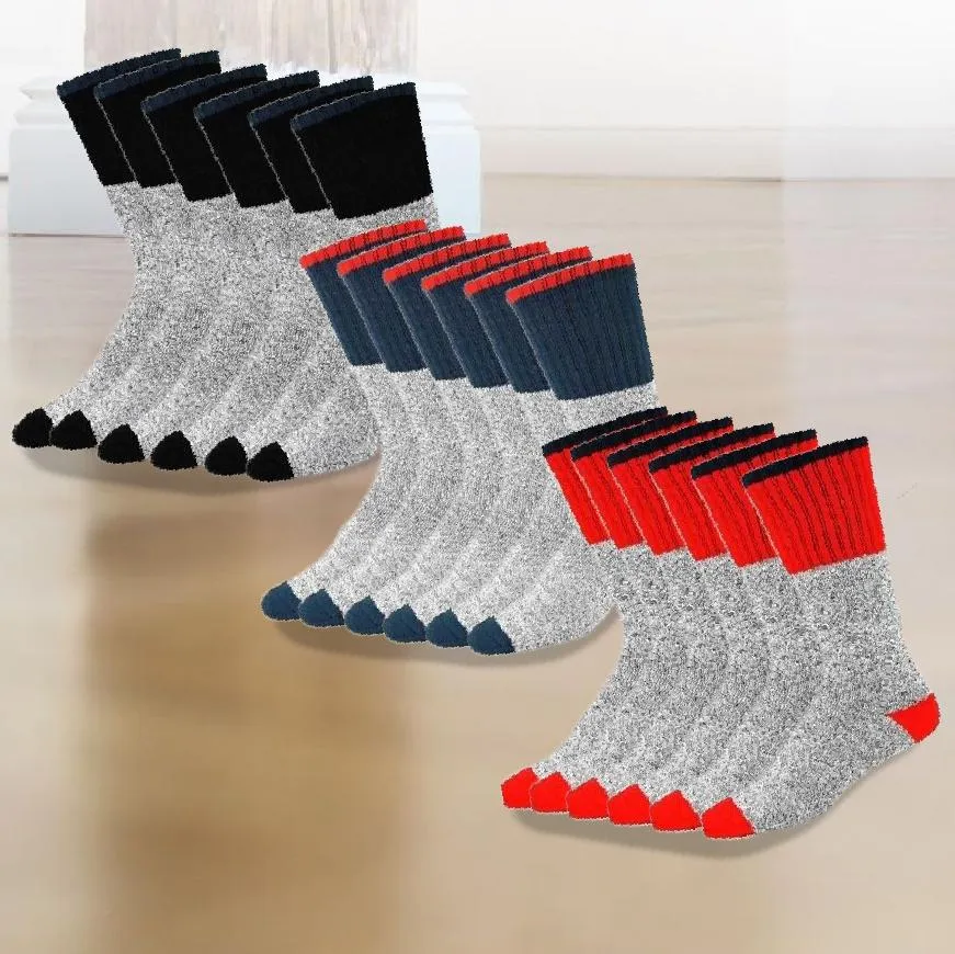 9-Pairs: Insulated Men's Thermal Cold Weather Crew Socks