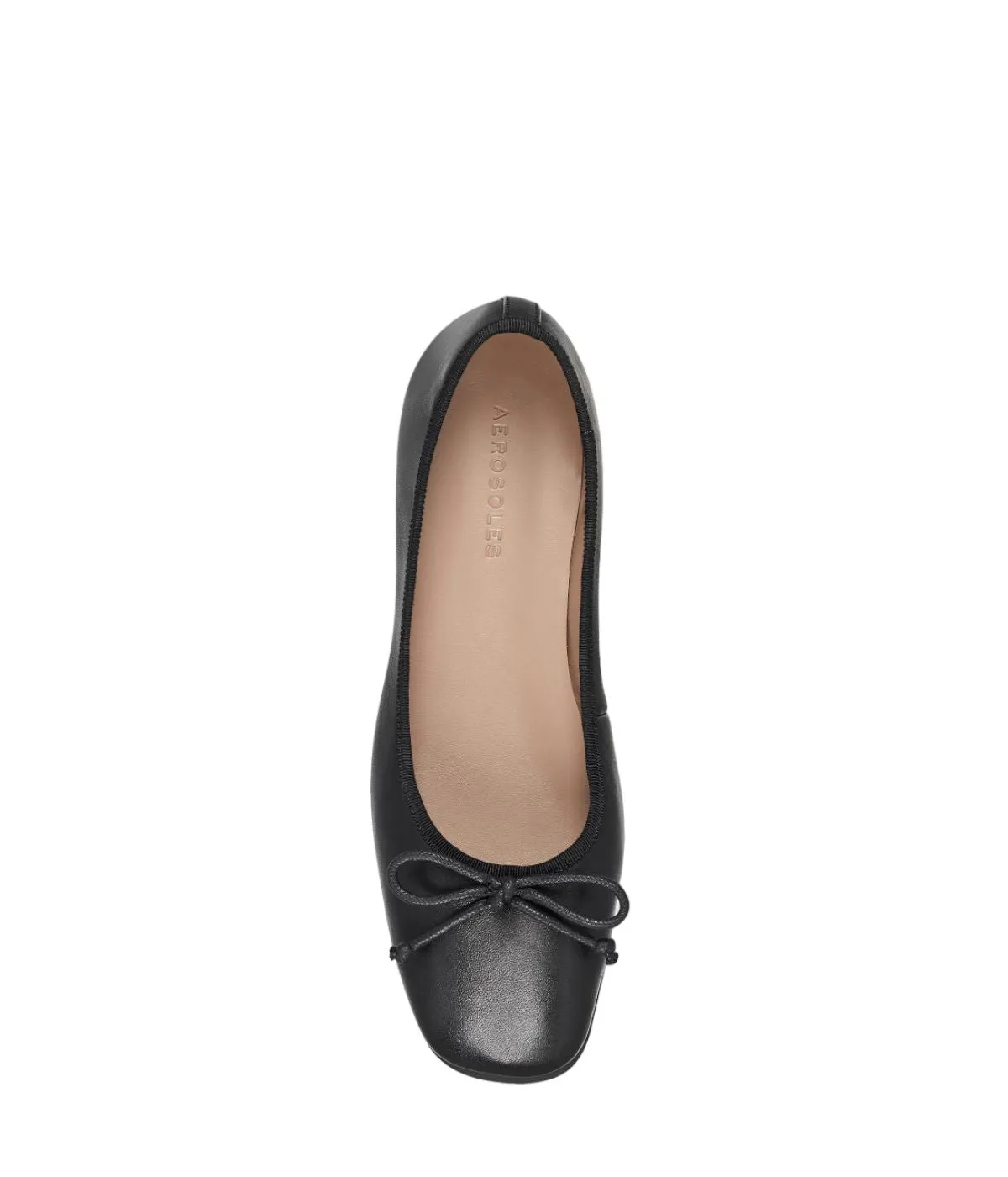 Aerosoles Catalina Ballerina Black Leather