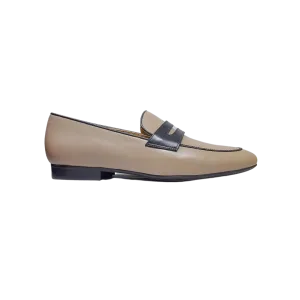 AicBerlucci Loraine Ladies Taupe Leather Loafer Shoes