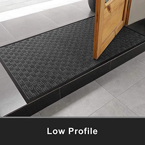 Amagabeli 2 Pack Large Outdoor Door Mats Rubber Shoes Scraper 36" x 61.5"for Front Door Entrance Outside Doormat Patio Rug Dirt Debris Mud Trapper Waterproof Out Door Mat Low Profile Washable Carpet ET130