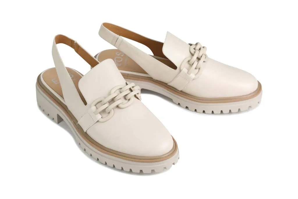 ANI LEATHER SLING-BACK LOAFERS