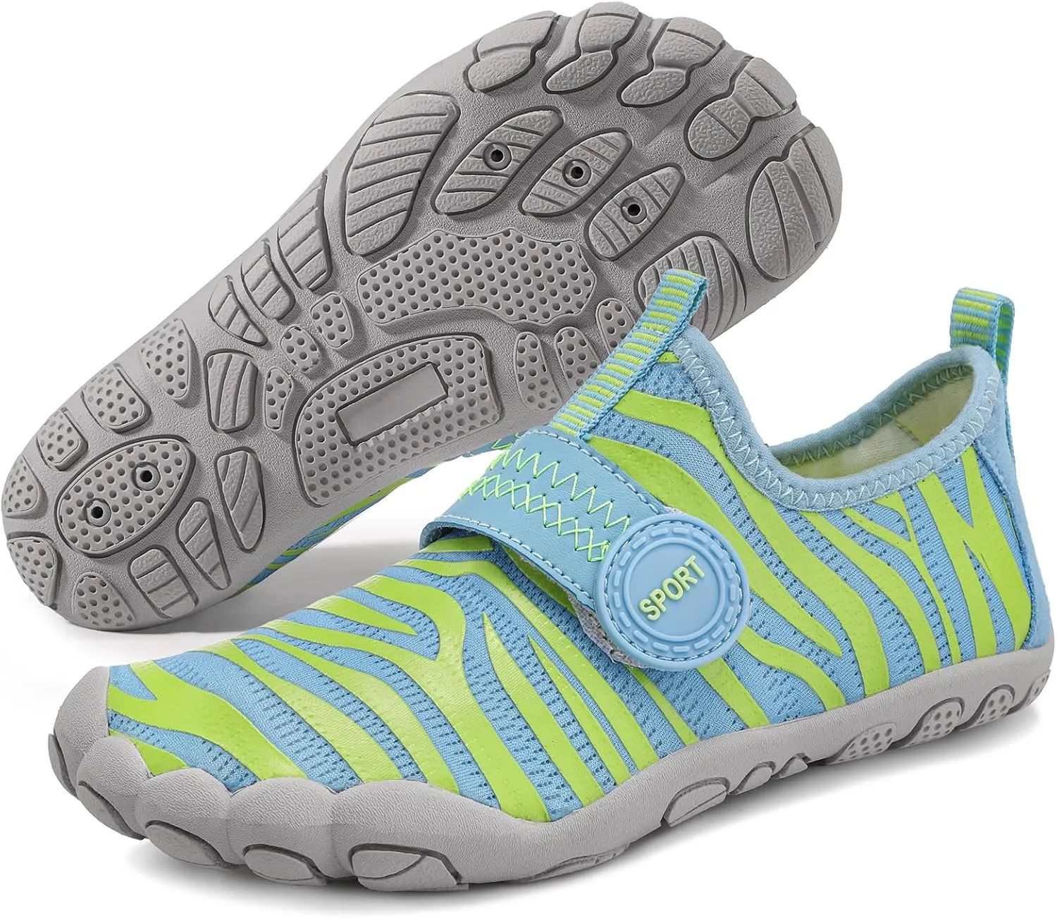 ATHMILE Kids Water Shoes Boys Girls Water Shoes Quick Dry Barefoot Beach Sports Swim Pool Summer Shoes(Little Kid/Big Kid)