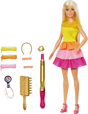 Barbie Ultimate Curls (with Doll) Playset GBK24