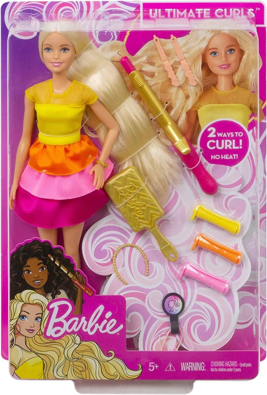 Barbie Ultimate Curls (with Doll) Playset GBK24