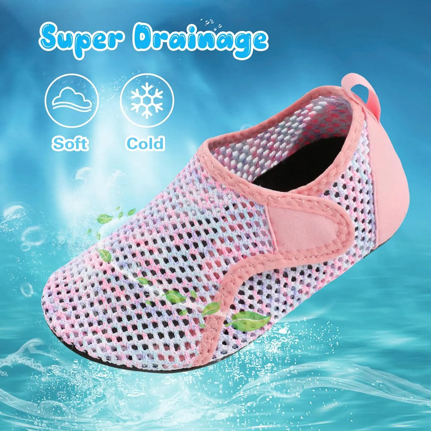 Besroad Kids Water Shoes Girls Boys Quick Dry Aqua Socks Barefoot Non Slip Beach Swim Surf Shoes