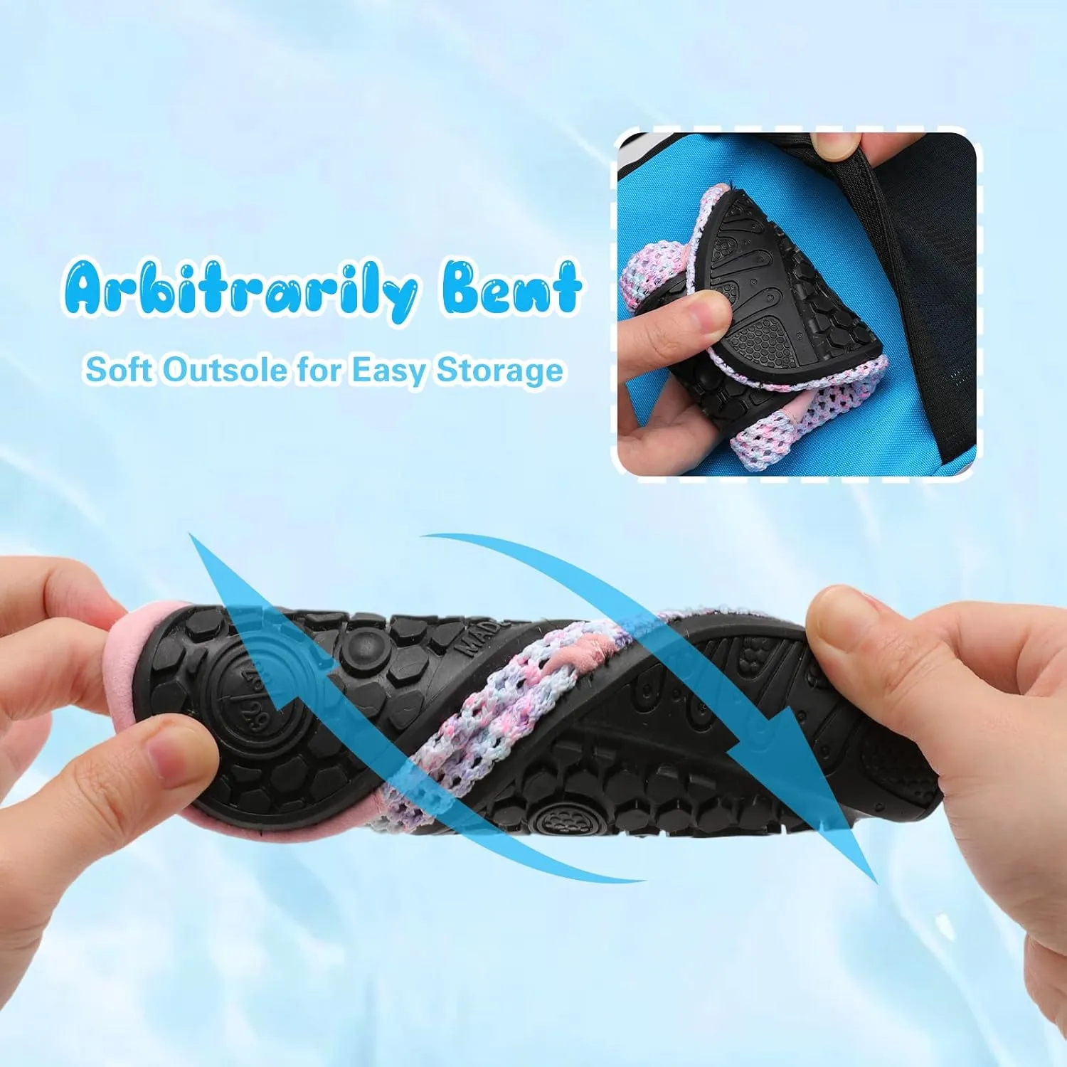 Besroad Kids Water Shoes Girls Boys Quick Dry Aqua Socks Barefoot Non Slip Beach Swim Surf Shoes