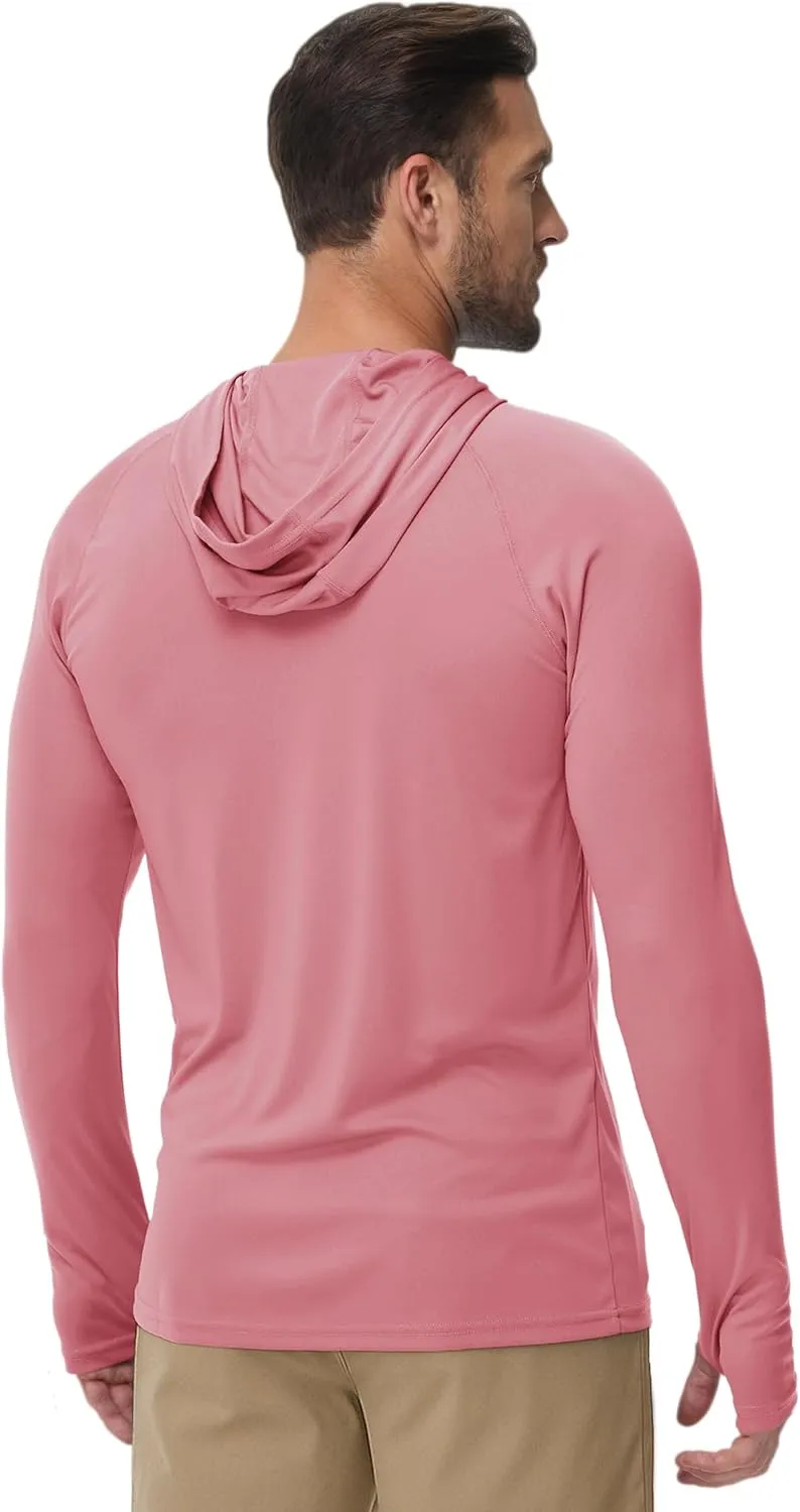 Boladeci Men's UPF 50  Sun Protection Lightweight Hoodie Shirts Long Sleeve Fishing Shirts SPF UV Hiking Swim