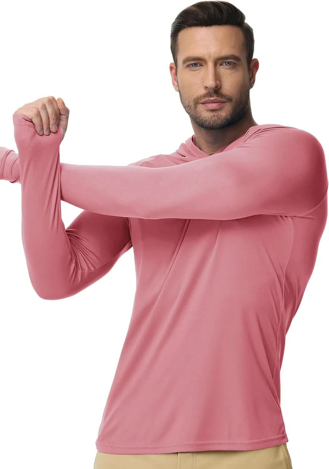 Boladeci Men's UPF 50  Sun Protection Lightweight Hoodie Shirts Long Sleeve Fishing Shirts SPF UV Hiking Swim