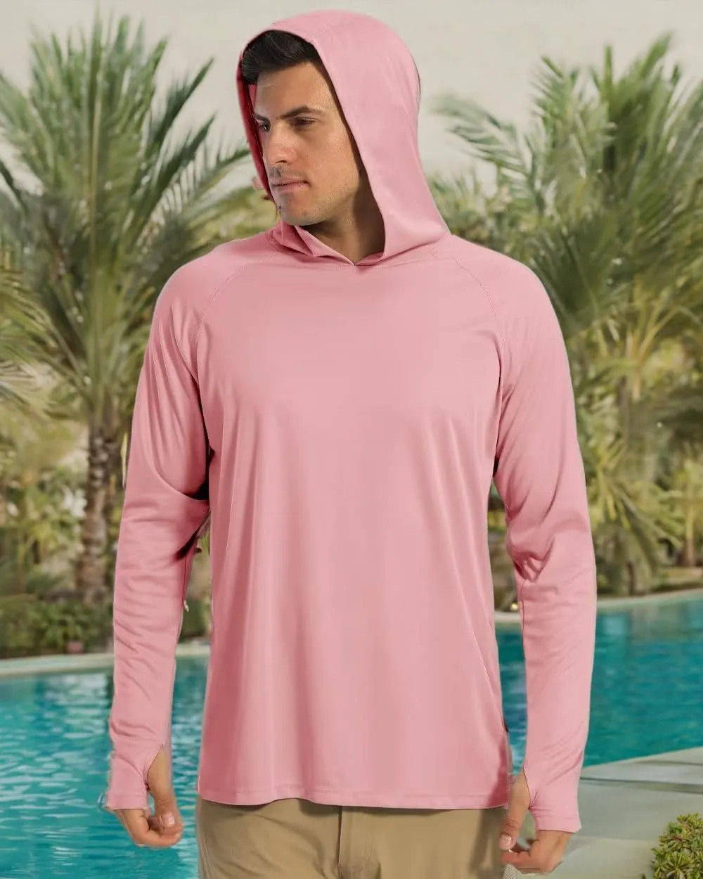 Boladeci Men's UPF 50  Sun Protection Lightweight Hoodie Shirts Long Sleeve Fishing Shirts SPF UV Hiking Swim