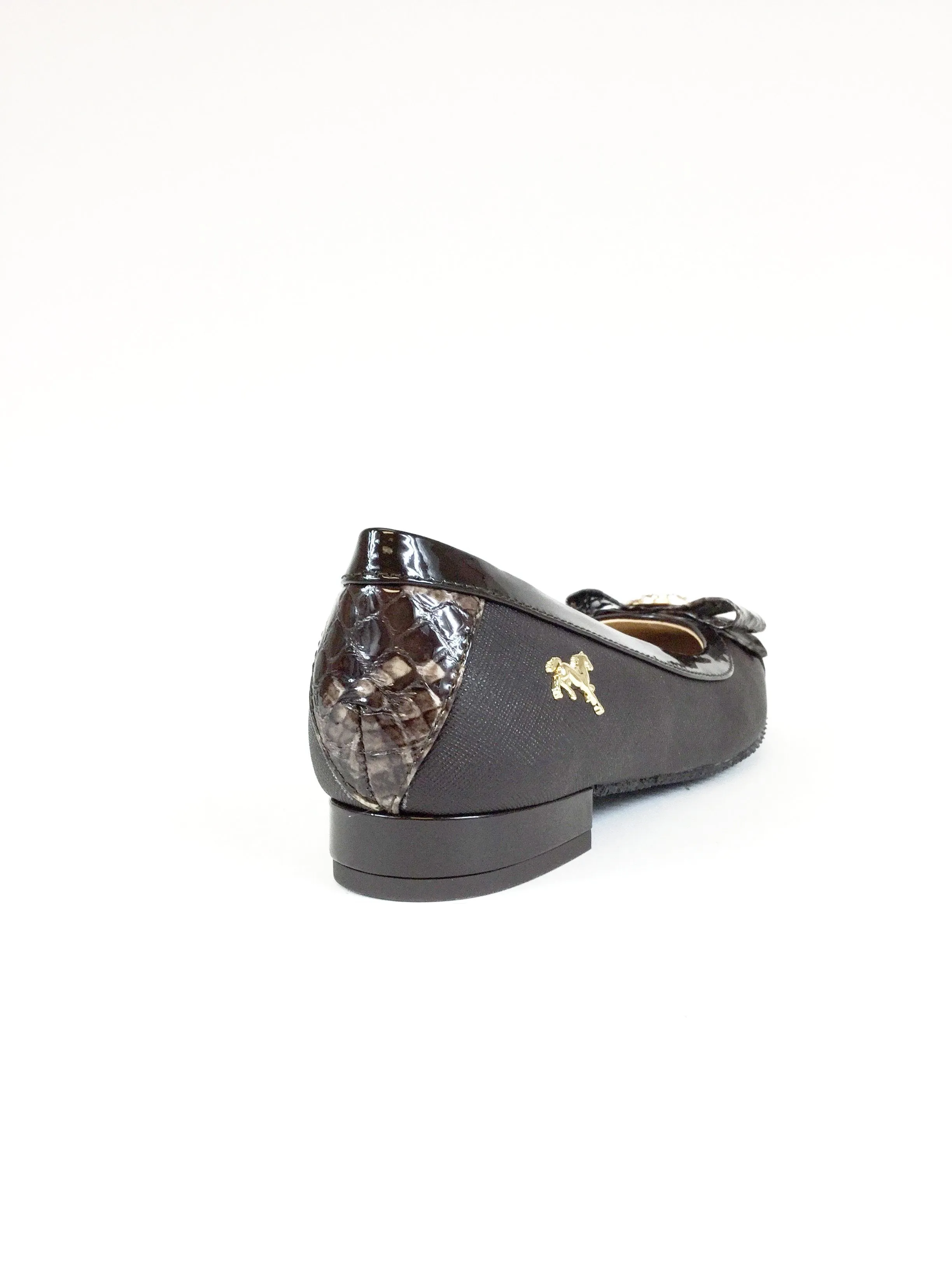 Brown Bow Ballerina Flats