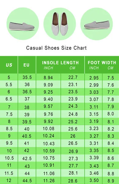 Colorful States Map Casual Shoes