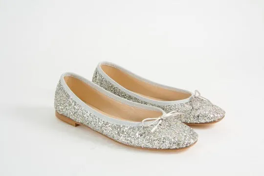 Dance Silver Glitter Ballerina Shoes
