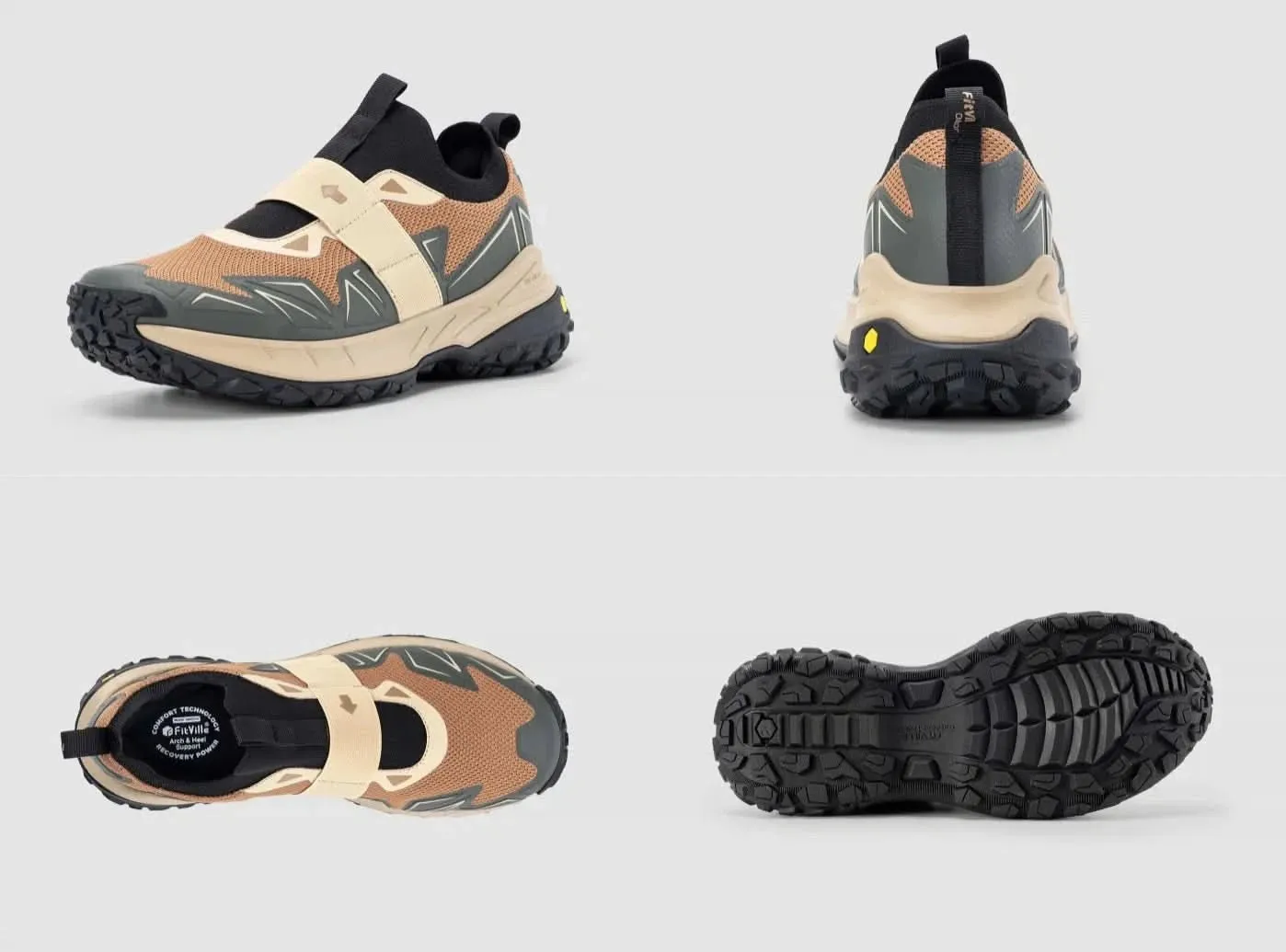 FitVille Men's Low-Top LugMax Hiking Shoes V4