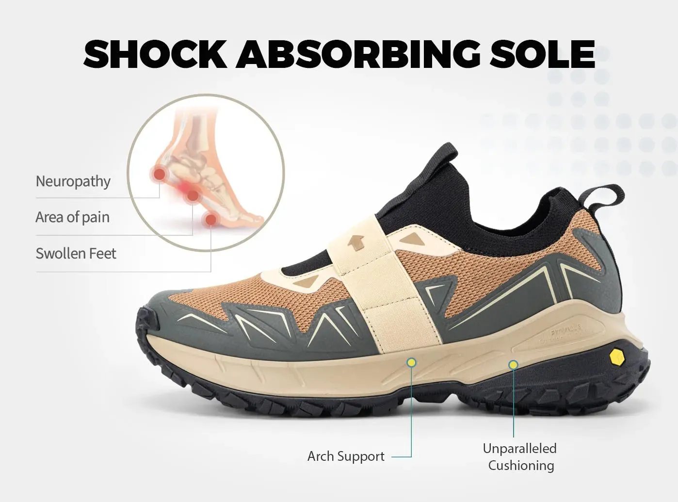 FitVille Men's Low-Top LugMax Hiking Shoes V4