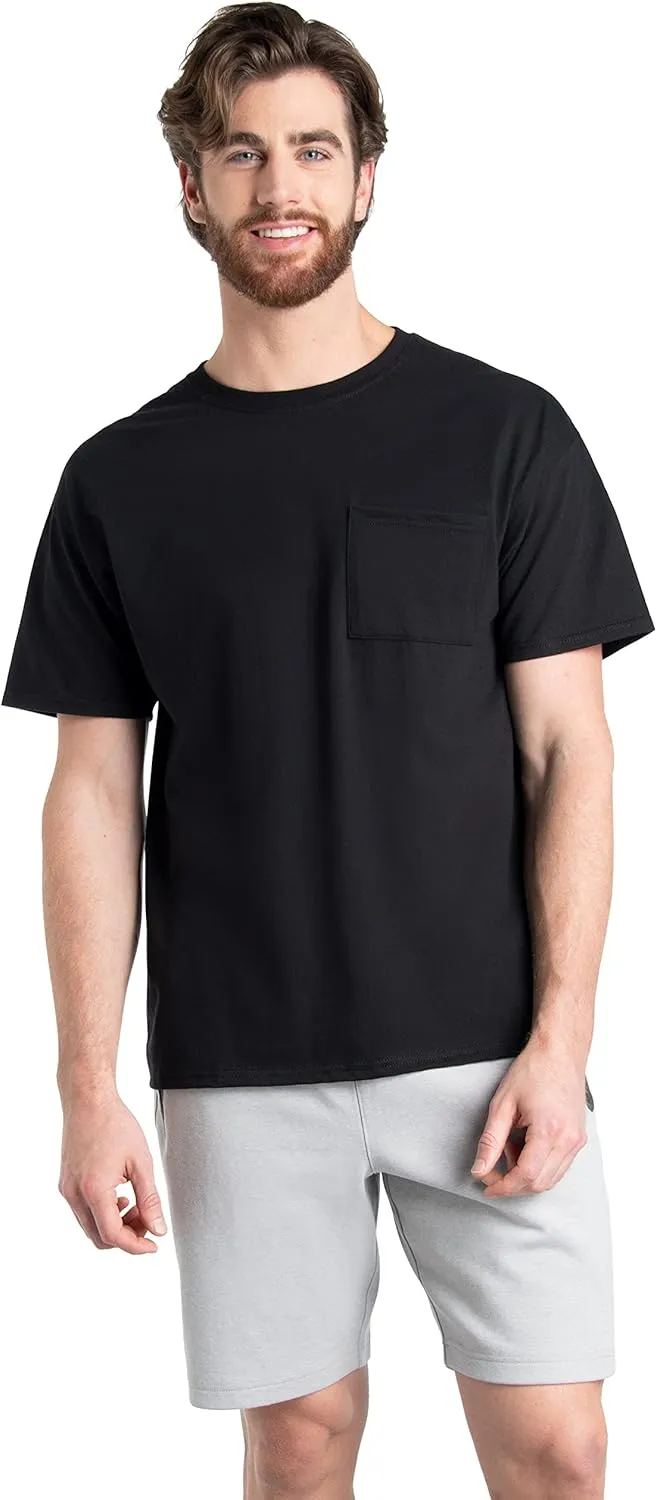 Fruit of the Loom Men's Crew Tee Undershirts, Moisture Wicking & Tag Free, Also Available in Big & Tall