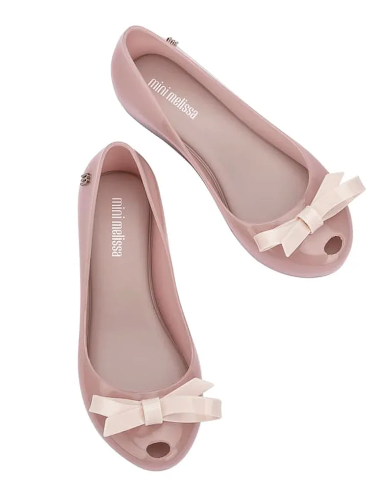 Girls Beige Ultragirl Bow Infant Ballerina