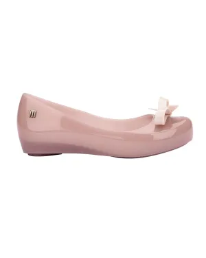 Girls Beige Ultragirl Bow Infant Ballerina