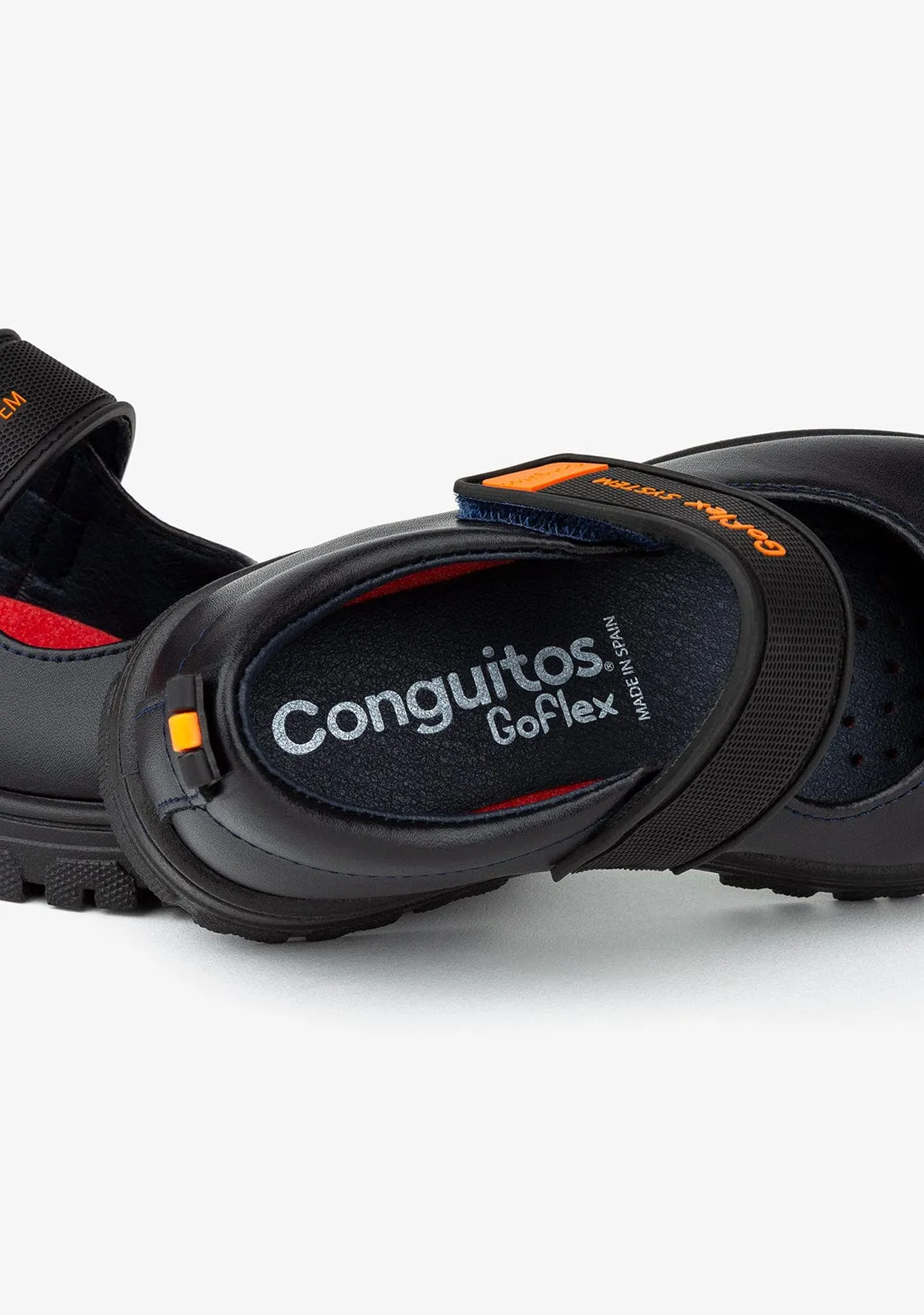 Girl's Navy GoFlex System School Shoes