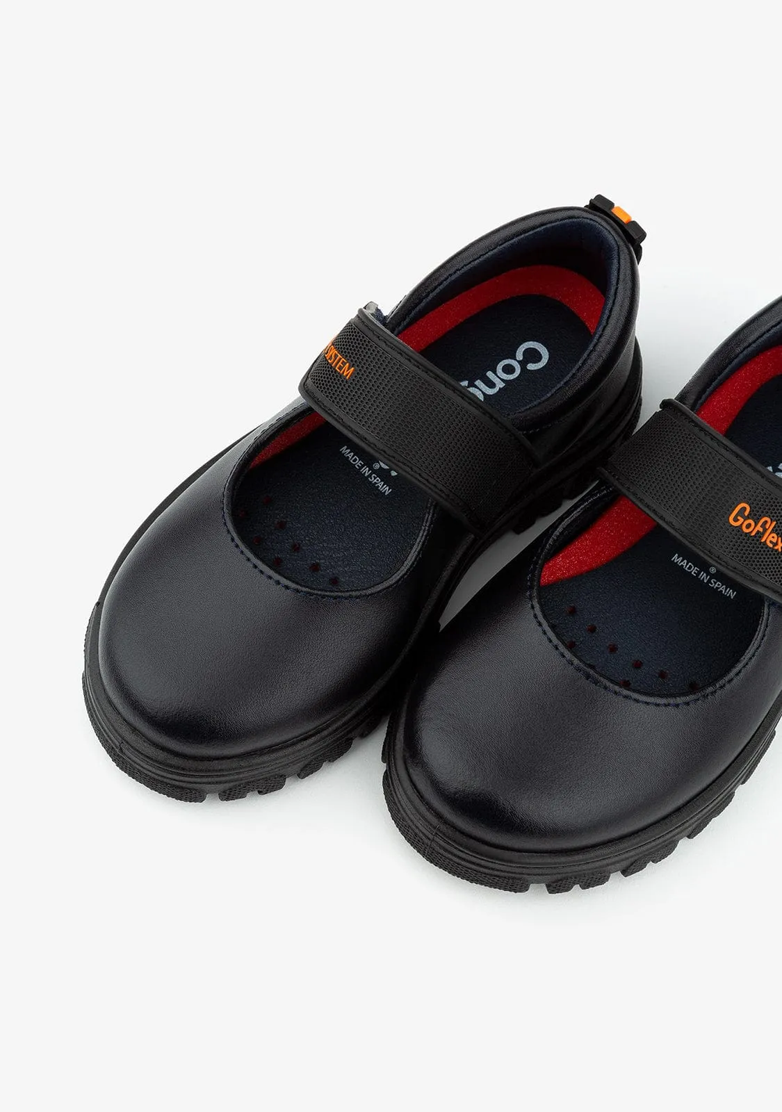Girl's Navy GoFlex System School Shoes