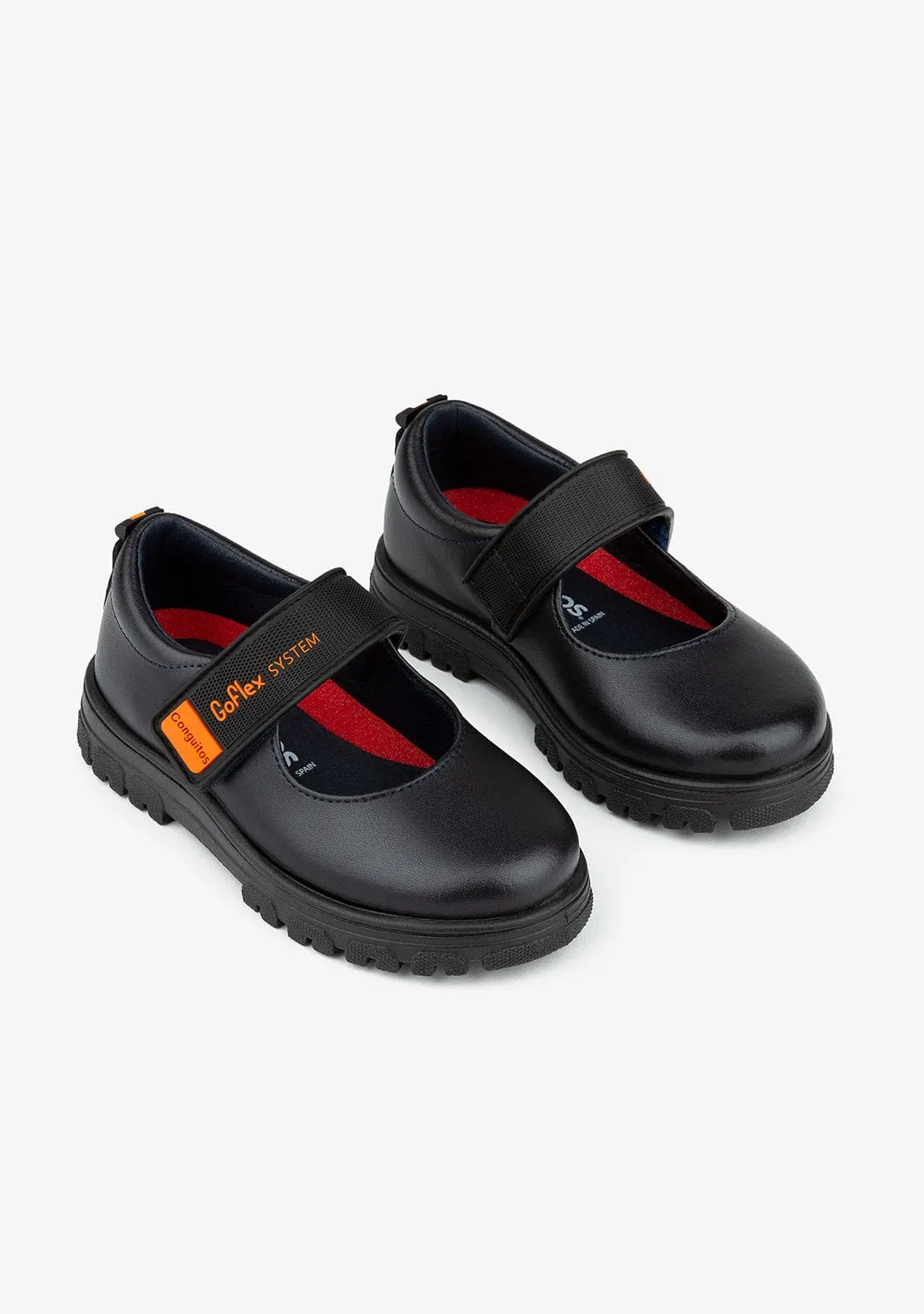 Girl's Navy GoFlex System School Shoes