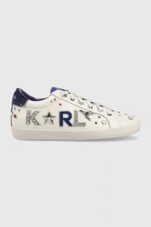 KARL LAGERFELD SKOOL SNEAKERS  IN WHITE