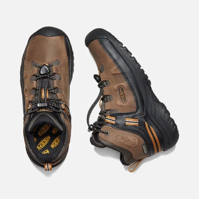 Keen Kids Targhee Mid Waterproof Boots- Dark Earth/ Golden Brown