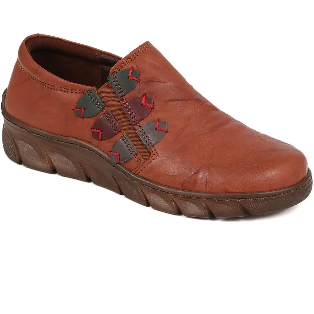 Leather Slip-On Shoes - HAK40003 / 325 876