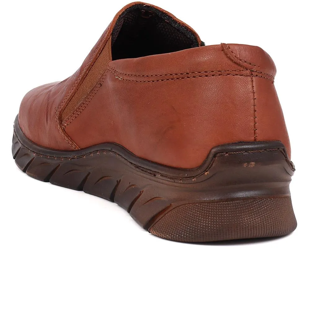 Leather Slip-On Shoes - HAK40003 / 325 876