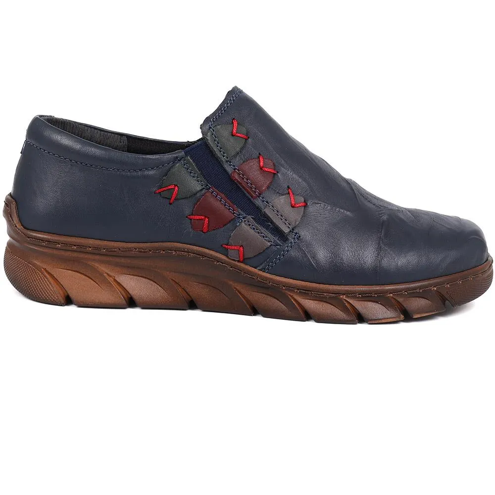 Leather Slip-On Shoes - HAK40003 / 325 876