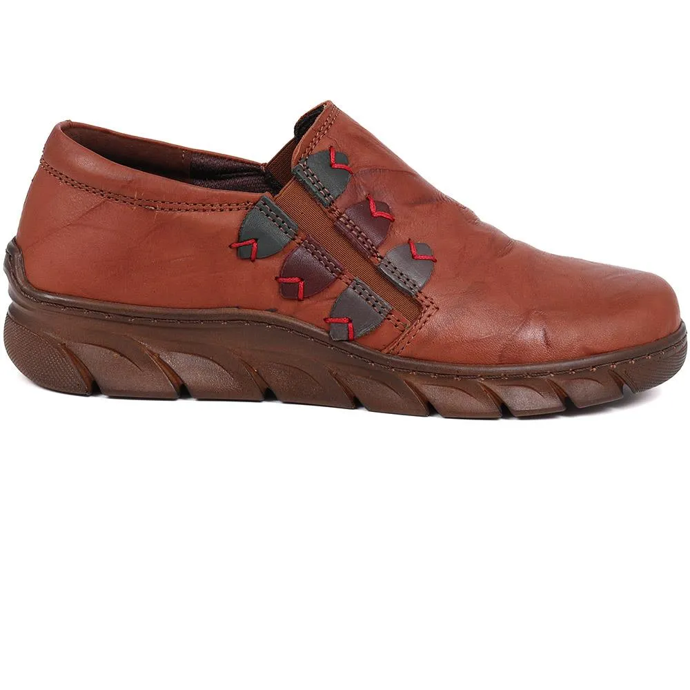 Leather Slip-On Shoes - HAK40003 / 325 876