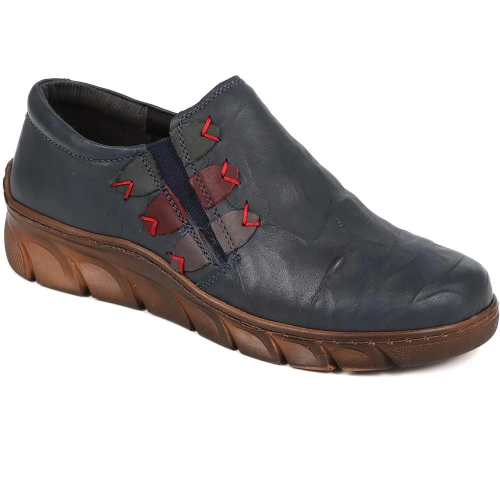 Leather Slip-On Shoes - HAK40003 / 325 876