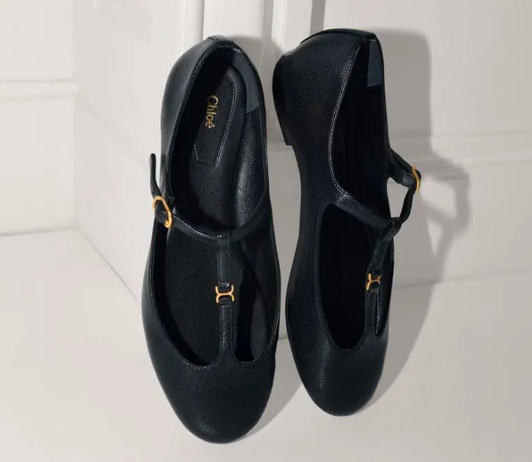 Marcie T Ballet Flats, Black