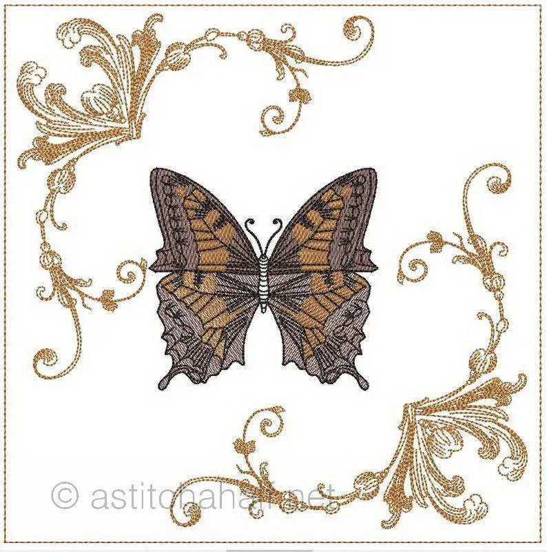 Masquerade Shoe and Butterflies
