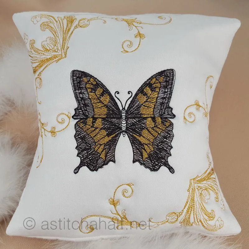 Masquerade Shoe and Butterflies