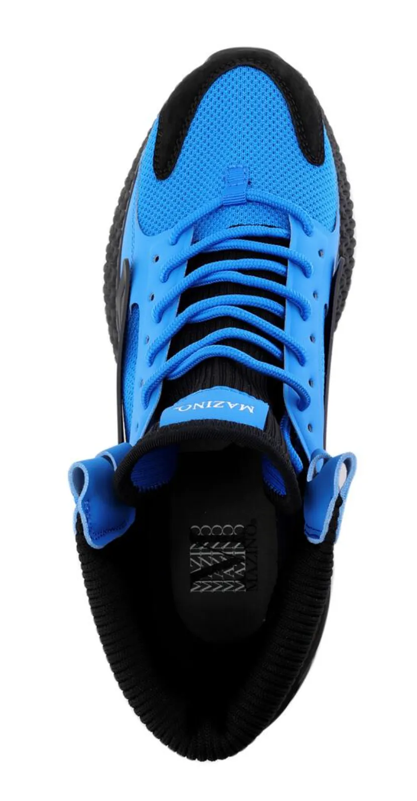 Mazino Aventurine Black Royal Blue Chunky High Top Sneakers - Men