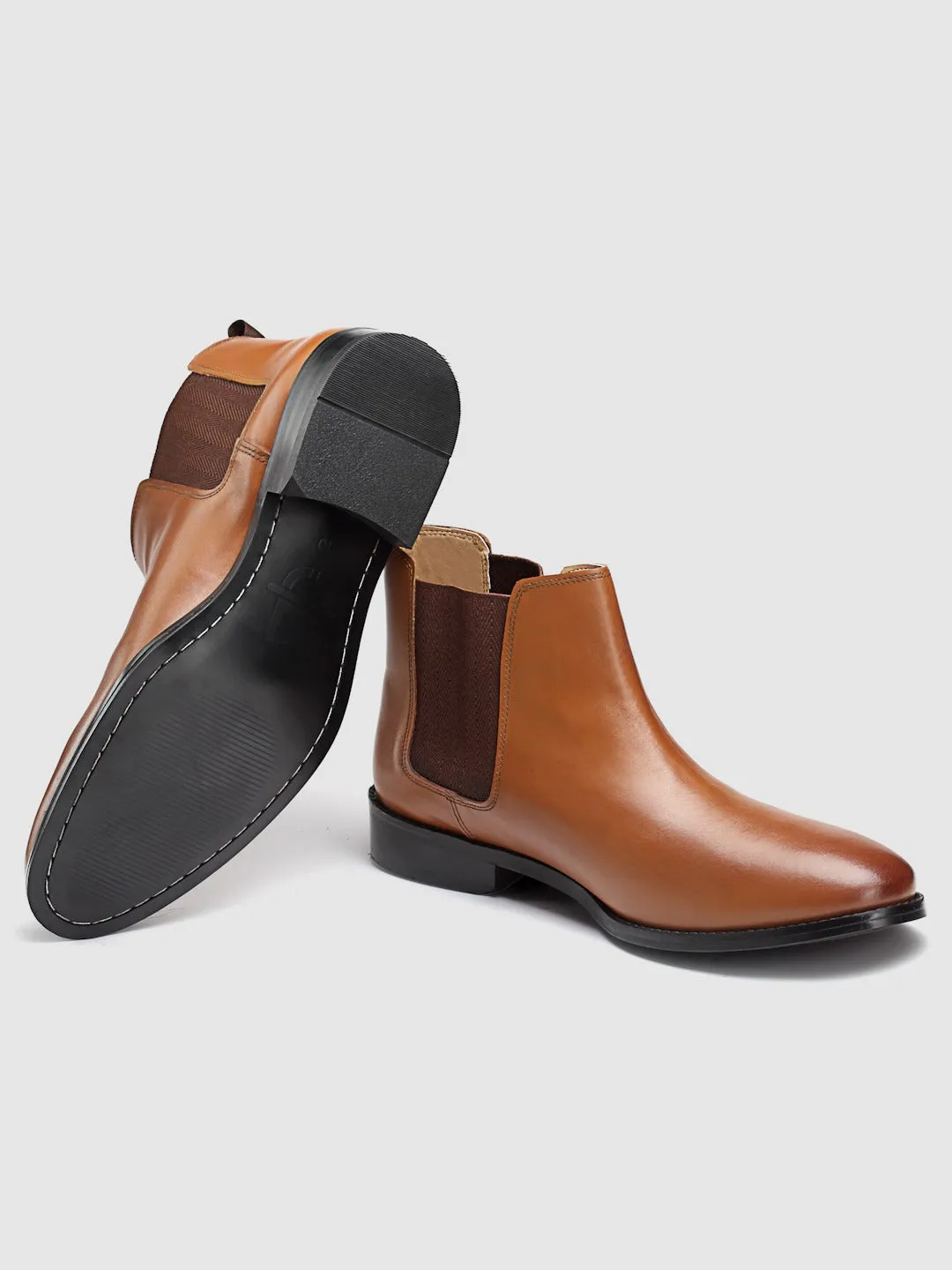 Mid Top Leather Chelsea Boots
