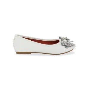 Mini Kensington Ballet Flat - Big Kid White