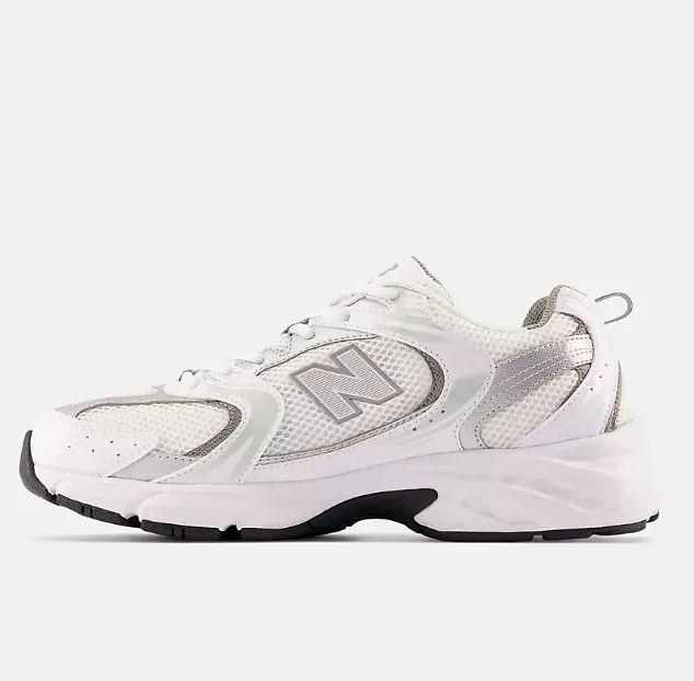 New Balance MR530 Sneaker- White/ Metallic Silver
