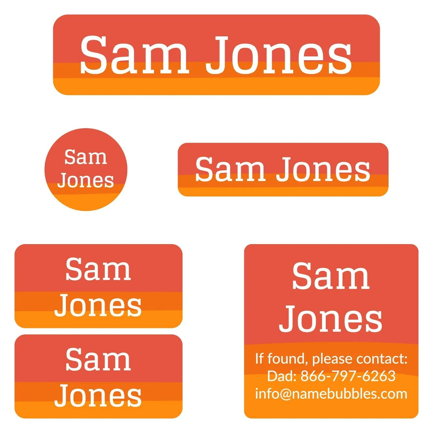 Ombre Camp Labels Pack