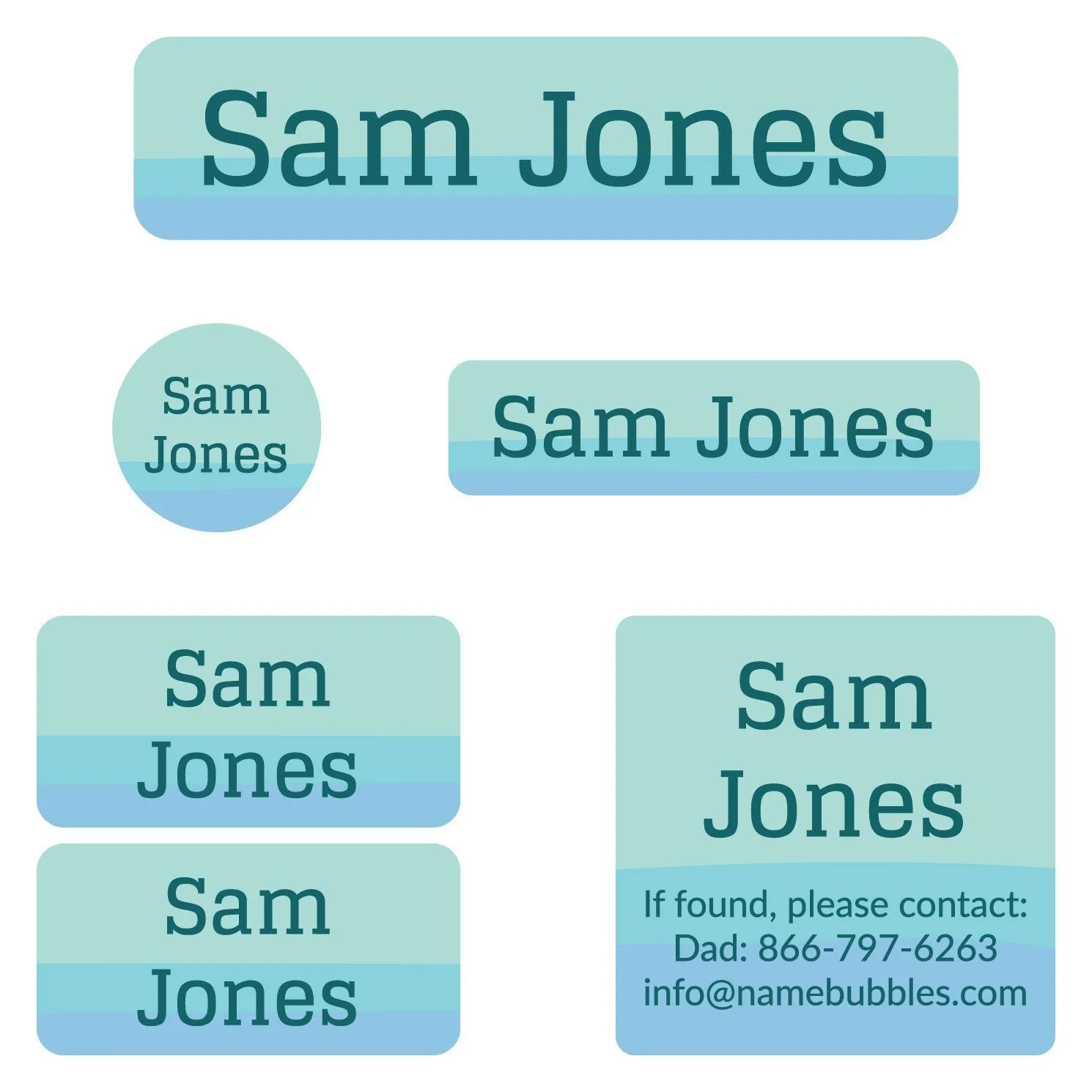 Ombre Camp Labels Pack