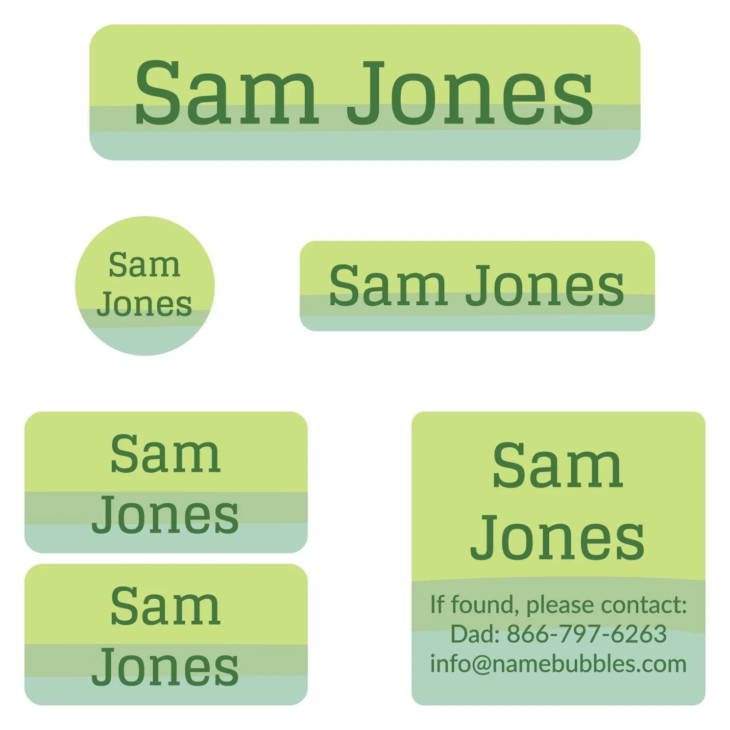 Ombre Camp Labels Pack