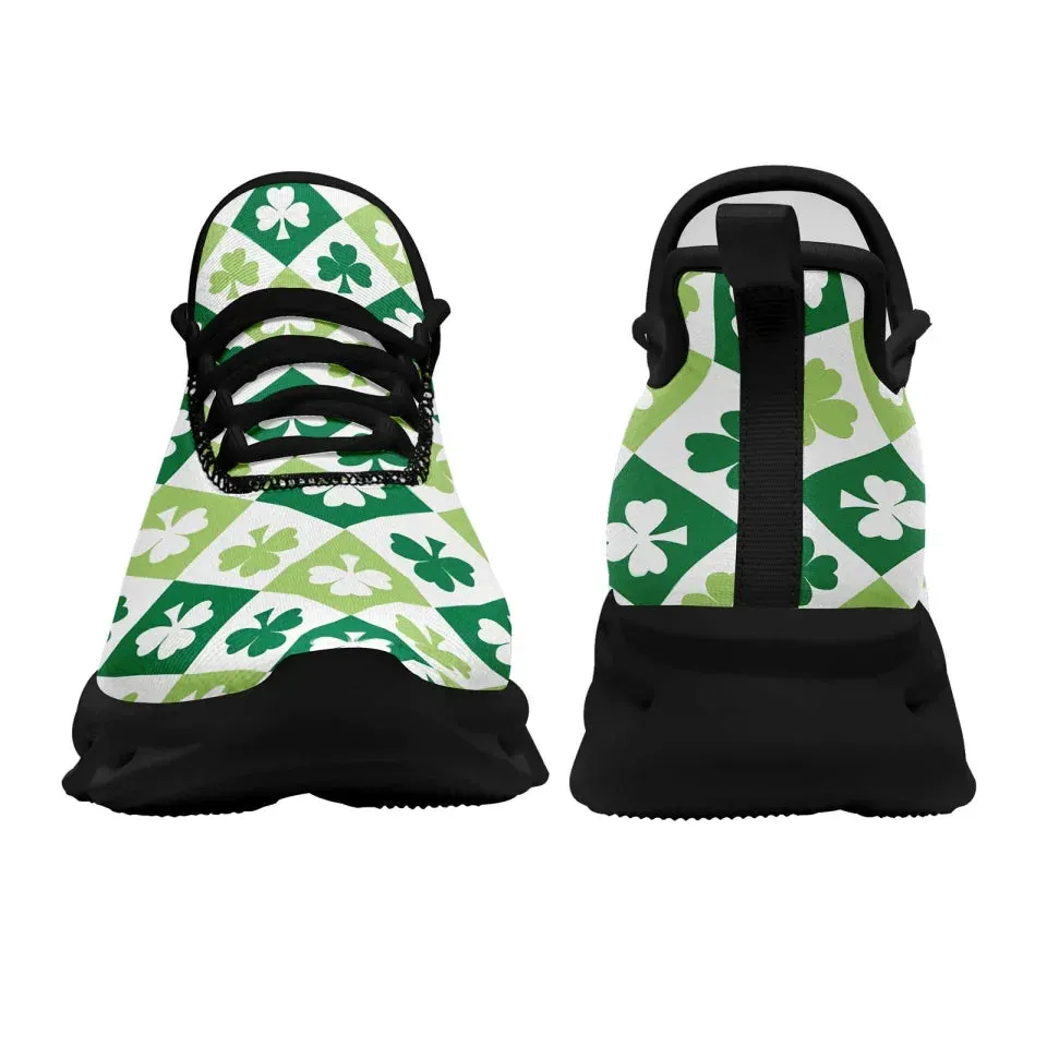 Personalized Leprechaun Lucky Sneakers, Custom Stylish St. Patrick’s Day Shoes, Comfortable Unisex Shoes