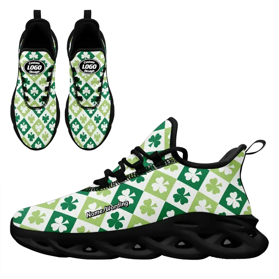 Personalized Leprechaun Lucky Sneakers, Custom Stylish St. Patrick’s Day Shoes, Comfortable Unisex Shoes