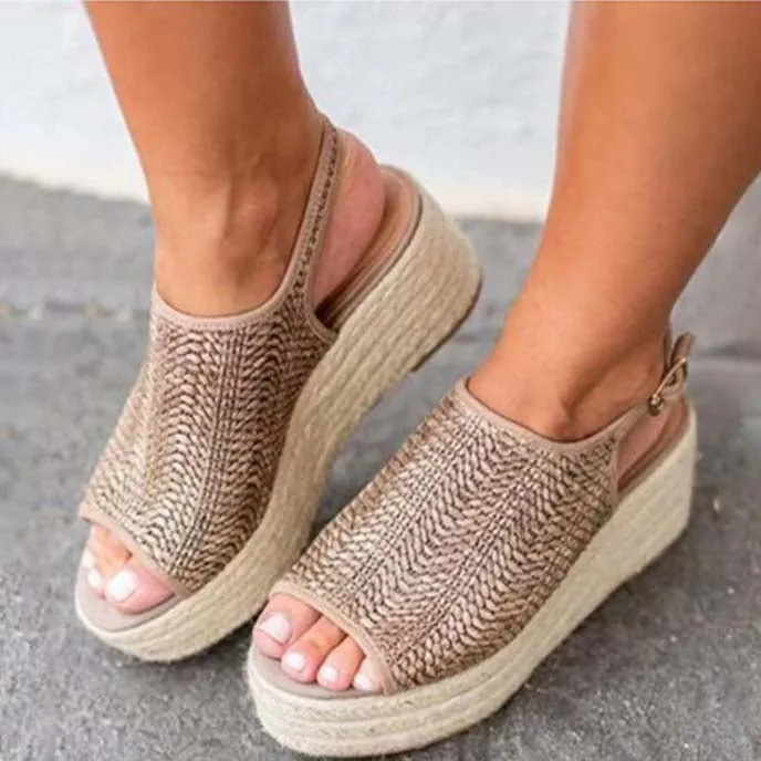 Platform Espadrilles Heel Flat Sandals