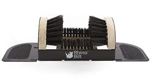 Rhino Bilt Folding Boot Scraper, The All-in-one Scrubber, Brush, Scraper, and Cleaner - No Mounting Required Indoor & Outdoor Use -Extremely Easy to use for Children & Adults!