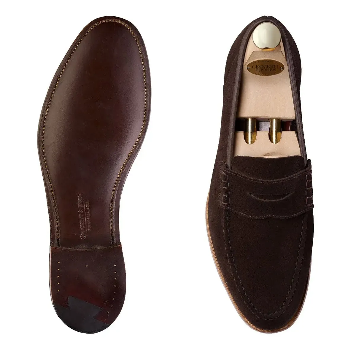 Seaton Dark Oak Suede Unstructured Loafer