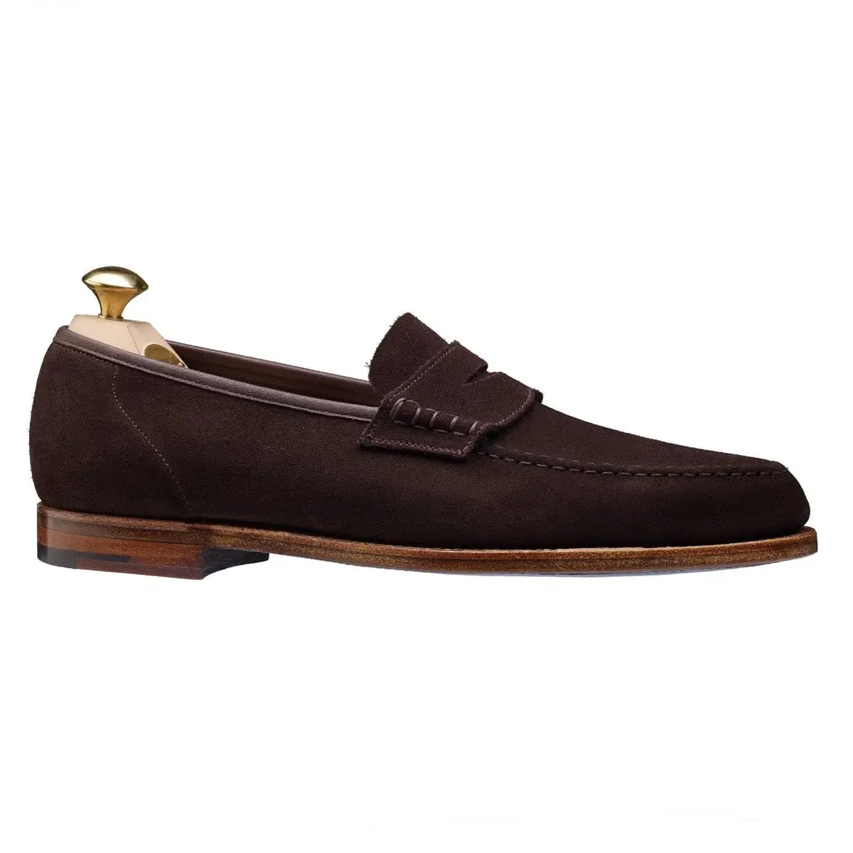 Seaton Dark Oak Suede Unstructured Loafer