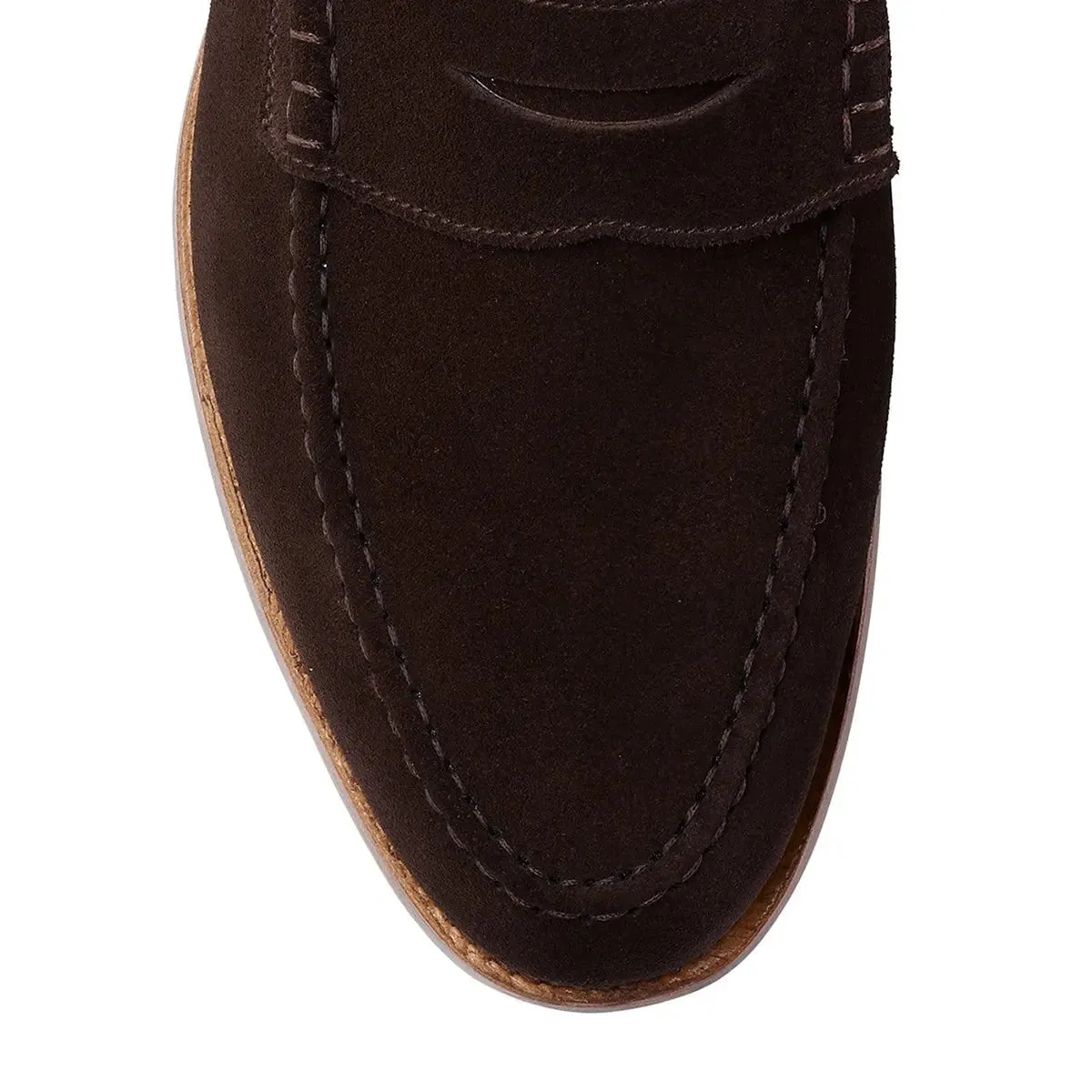Seaton Dark Oak Suede Unstructured Loafer