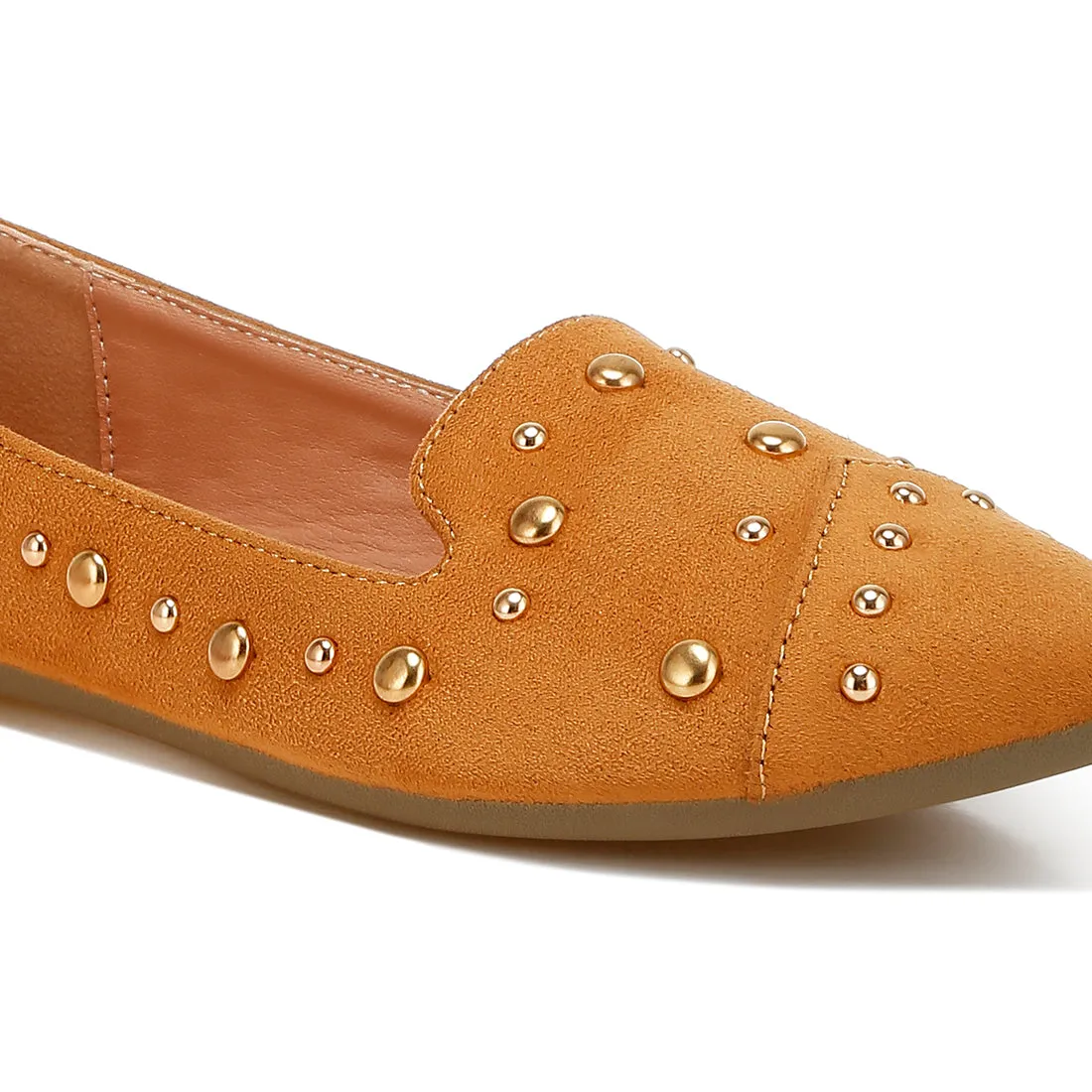 Stud Emebllished Ballet Flats